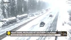 US winter storms: Heavy rains, mudslides hit Southern California; multiple crashes on Oregon highway News Clip