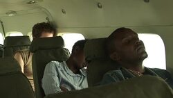 Flying Kenya to Juba, South Sudan Stock Footage