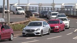 CLEAN : Traffic logjam of summer getaways starts to clear at UK port News Clip