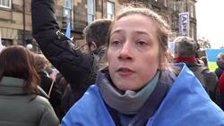Demonstration takes place outside Russian consulate in Edinburgh News Clip