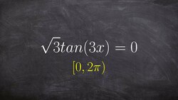 Solving a multiple angel trigonometric equation between 0,2pi Instructional Video
