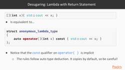 Mastering C++ Standard Library Features [Video] - Lambdas: Function Objects in Disguise Instructional Video