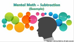 Mental Math Subtraction (Example) Instructional Video