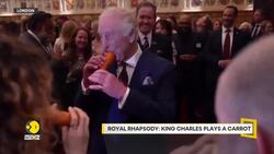 King Charles joins vegetable orchestra, plays carrot flute News Clip