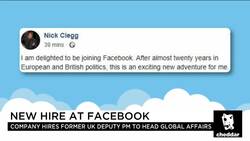 Facebook Hires Former UK Deputy Prime Minister Nick Clegg News Clip
