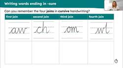 Word endings: -sure and -ture Instructional Video