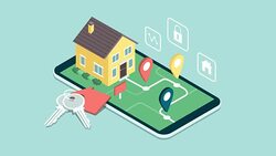 Real estate mobile app Stock Footage