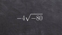 Tutorial - Rewriting a number using the imaginary number i ex 9, -4 root(-80) Instructional Video