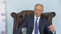 UK: Tony Blair: West needs to figure out how to deal with 'radical Islam' without US News Clip