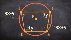 Using inscribed angles to determine the value of x and y Instructional Video