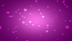 Animation romantic purple hearts on shiny background Stock Footage
