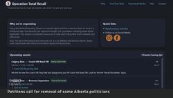 Alberta voters petitioning to oust MLAs News Clip
