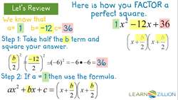 Completing the Square: Algebraic Method for a > 1 Instructional Video