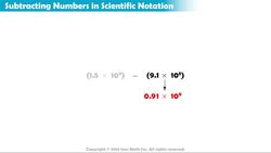 Adding and Subtracting Numbers in Scientific Notation (Part 2) Instructional Video