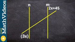 Using alternate exterior angles to shown when two lines are parallel Instructional Video