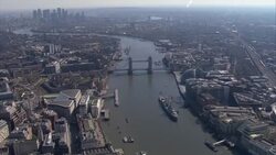 UK: Aerial views of London during the Coronavirus outbreak. News Clip