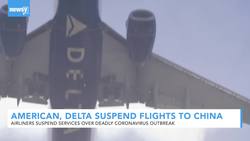 American And Delta Suspend Flights To China Over Coronavirus News Clip