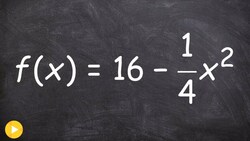 Finding the vertex and x-intercepts of a quadratic function Instructional Video