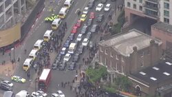 Aerial views of Black Lives Matter protests in London News Clip
