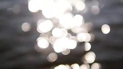 Abstract beautiful blurred background of sun glare sparkling, dancing bokeh on dark water river flow wave movement. Stock Footage