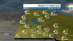 Riley Laychuk's Manitoba forecast for Friday, Oct. 24, 2025 News Clip
