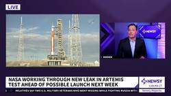 NASA Working Through New Leak In Artemis Test Ahead Of Possible Launch News Clip
