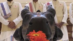 CLEAN : Ornate Hindu temple opens doors in Islamic UAE News Clip