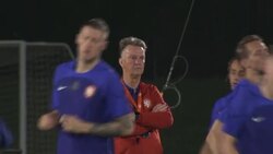 van Gaal at training during the 2022 World Cup News Clip