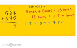 Adding Numbers to 1000 with Regrouping Instructional Video