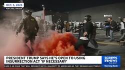 Trump says he may invoke Insurrection Act if courts block troop deployments News Clip