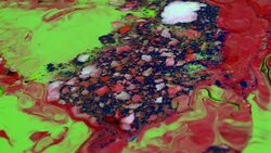 Abstract Colorful Mixing Oil And Paint Blasting Background Texture Stock Footage