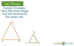 Determining Similarity of Triangles by Examining Corresponding Parts Instructional Video