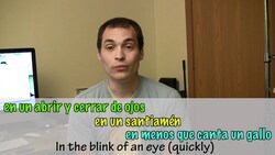 How to say "in the blink of an eye!" in Spanish (Día 91) Instructional Video