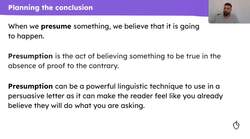 Planning and writing the conclusion of a persuasive letter about school uniform Instructional Video