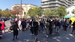 CLEAN : In Paris, activists protest Cameroon's president Paul Biya News Clip