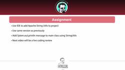 Apache Maven Beginner to Guru - Assignment - Adding StringUtils Dependency to a Project Instructional Video