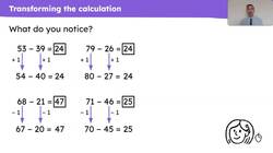 Explain how constant difference can make written calculations more efficient Instructional Video