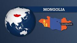 Earth Sphere Map and Country Map with National Flag Stock Footage