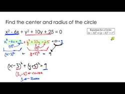 Writing the Equation of a Circle (completing the square) Instructional Video