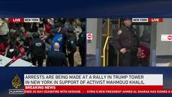 Protesters from Jewish group storm Trump Tower in NYC demanding release of Mahmoud Khalil News Clip