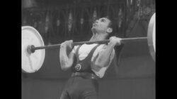 Tommy Kono and Norbert Schemansky win light weightlifting and heavy weightlifting at World Weightlifting Championships News Clip