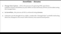 Snowflake - Build and Architect Data Pipelines Using AWS - Introduction to Streams Instructional Video