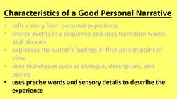 Narrative Writing 1 Instructional Video