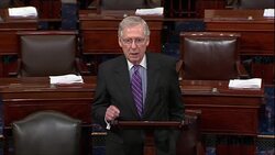 Senator McConnell warns against unsubstantiated smear in American society Stock Footage