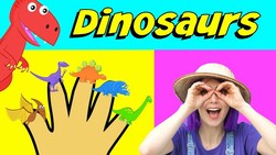 Dinosaur Finger Family Song - Bella And Beans TV Instructional Video