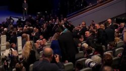 PM speech interrupted by protesters News Clip