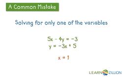 Solving Systems of Linear Equations Using Tables Instructional Video