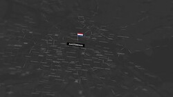 Netherlands Flag on Amsterdam Map Stock Footage
