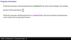 GRE Arithmetic: Fractions (Part 1 of 5) Instructional Video