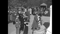 President Franklin D. Roosevelt and General John J. Pershing at Tomb of the Unknown Soldier, Veterans Day 1936 News Clip